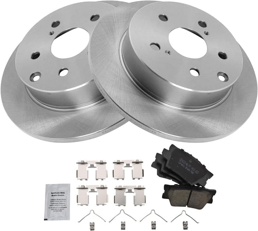 TRQ Rear Brake Pad & Rotor Kit for 2010-2012 Lexus HS250h