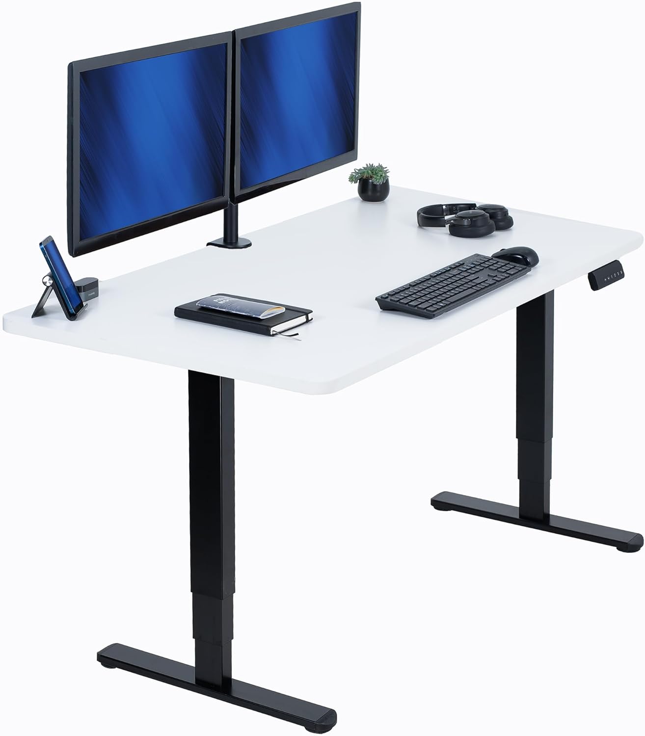 VIVO Electric Dual Motor Sit Stand Desk with Memory Height Adjustment