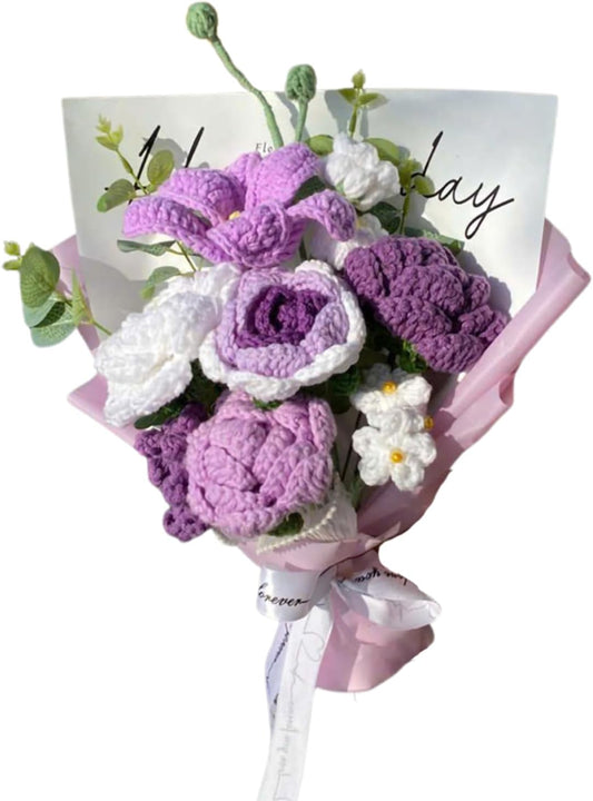 Completed Crochet Flowers Bouquet for Home Decor and Gifts