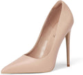 Women Matte Black Pointed Toe Pumps 4.7in Stiletto Heels - Elegant