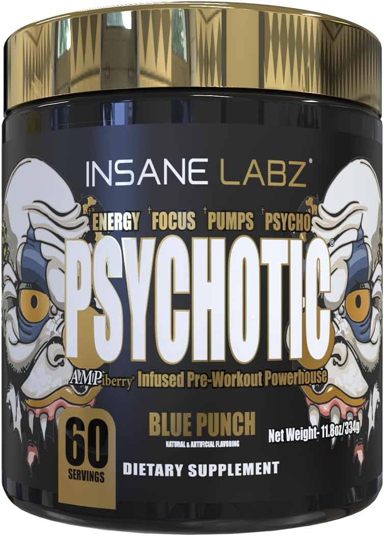 Insane Labz Psychotic Gold Pre Workout Powder for Extreme Energy