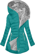 Women's Winter Puffer Coat Thicken Zip Up Long Hooded Coat - Warm