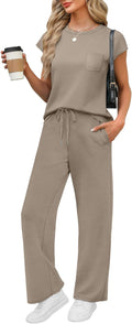 WIHOLL 2 Piece Casual Summer Travel Set - Comfortable Lounge Outfit
