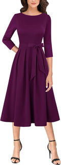 Chic Midi Dress for Women with Pockets and A-Line Silhouette