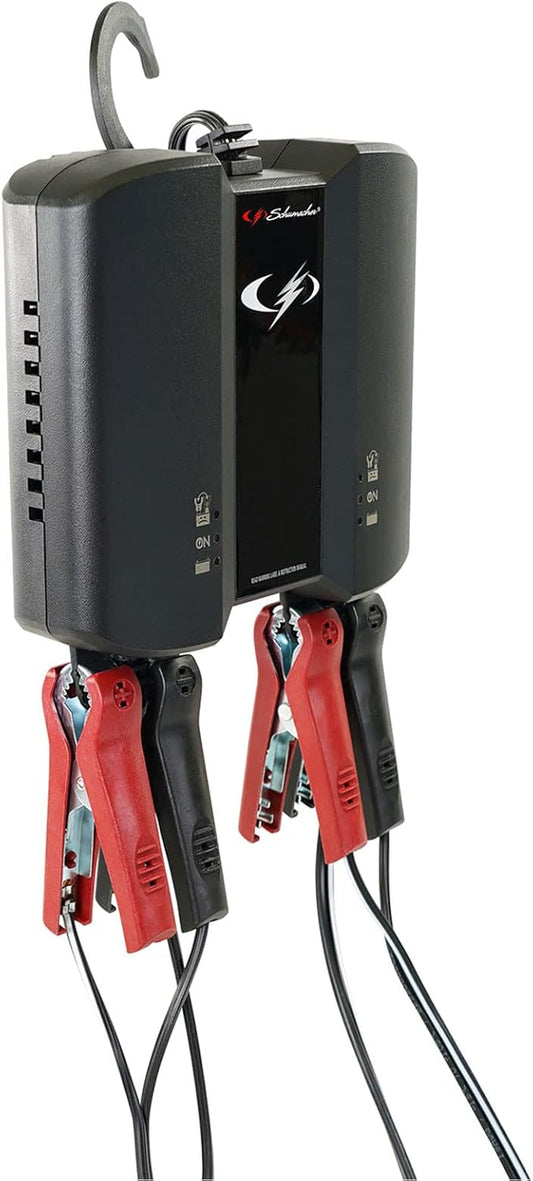 Schumacher 2-Bank Charger: Simultaneous Charging