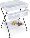 INFANS Baby Changing Table Folding Diaper Station - Portable Organizer