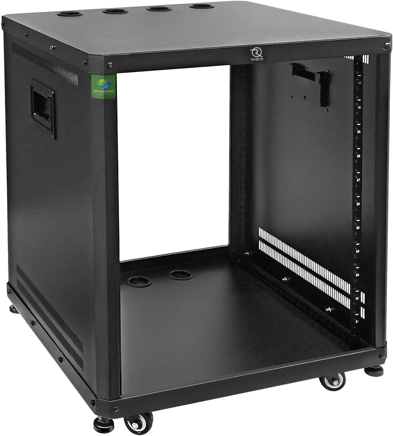 RIVECO POMU 12U Network Rack with Caster Wheels for Equipment
