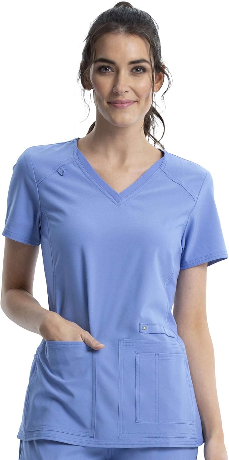 Cherokee Women's Medical Scrub Top with V-Neck Design and Pockets
