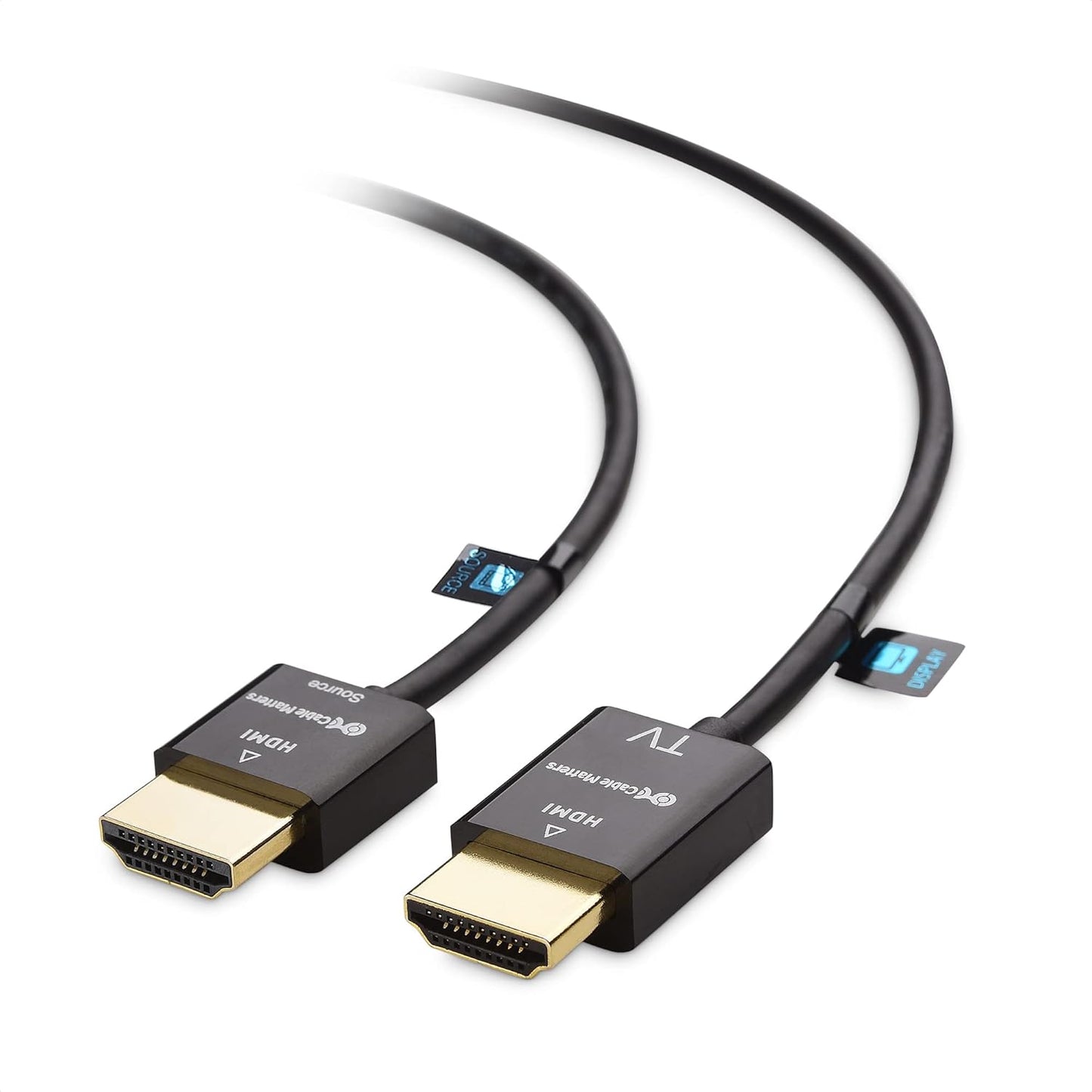 Cable Matters Ultra Thin 15ft HDMI Cable | 4K Rated