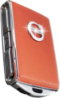 Car Key Case Fob Cover for Volvo - Top Layer Cow Leather Orange