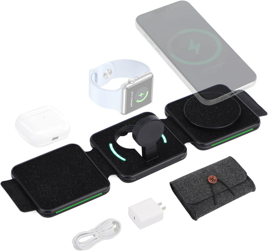 3-in-1 Foldable Wireless Charging Station - Fast Charge