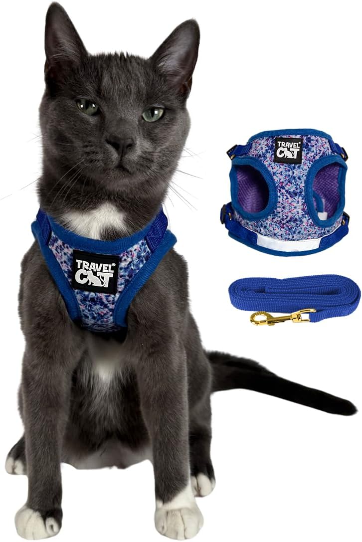 Travel Cat Harness and Leash Set for Stylish Outdoor Adventures