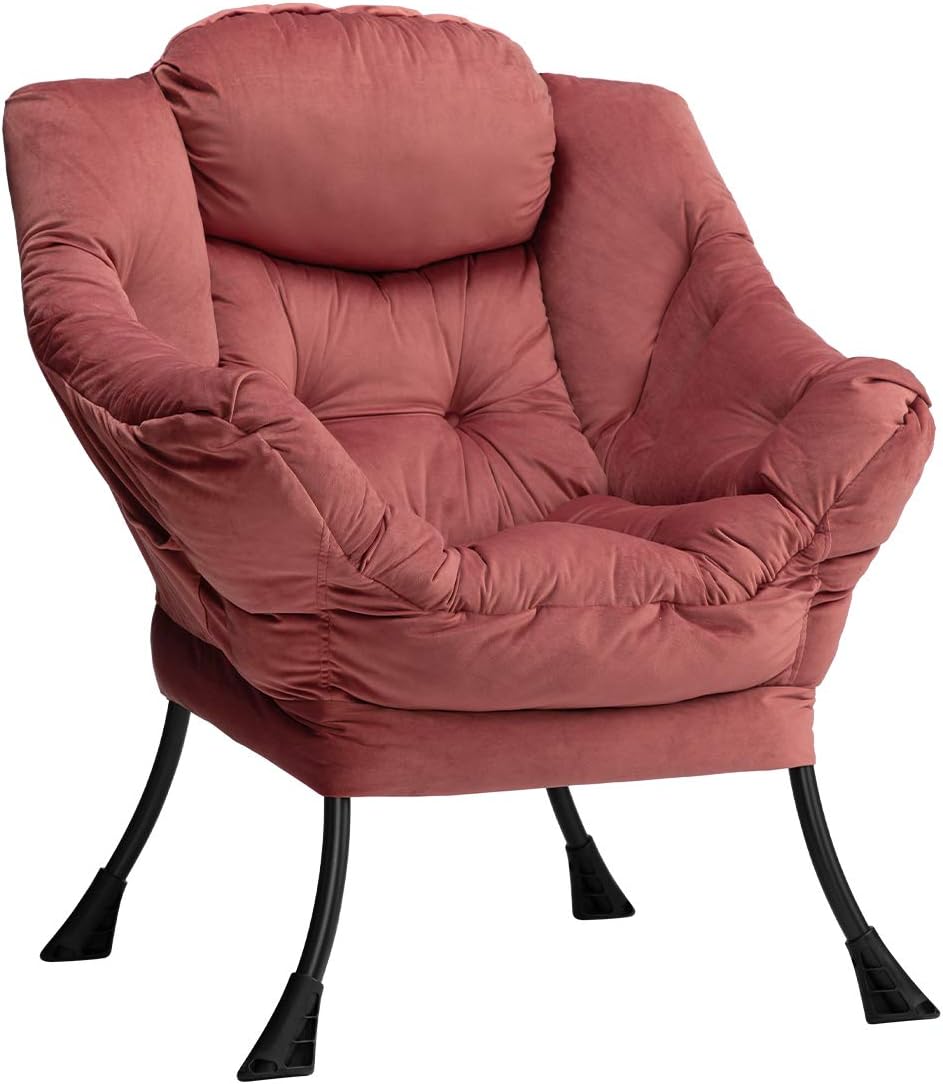 HollyHOME Lazy Chair with Armrest and Side Pocket for Comfort