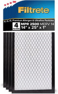 Filtrete 14x25x1 AC Furnace Air Filter MERV 14 - Premium 4-Pack