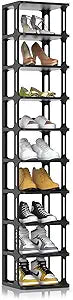 10 Tier Vertical Shoe Rack - Space Saving Organizer for Small Areas