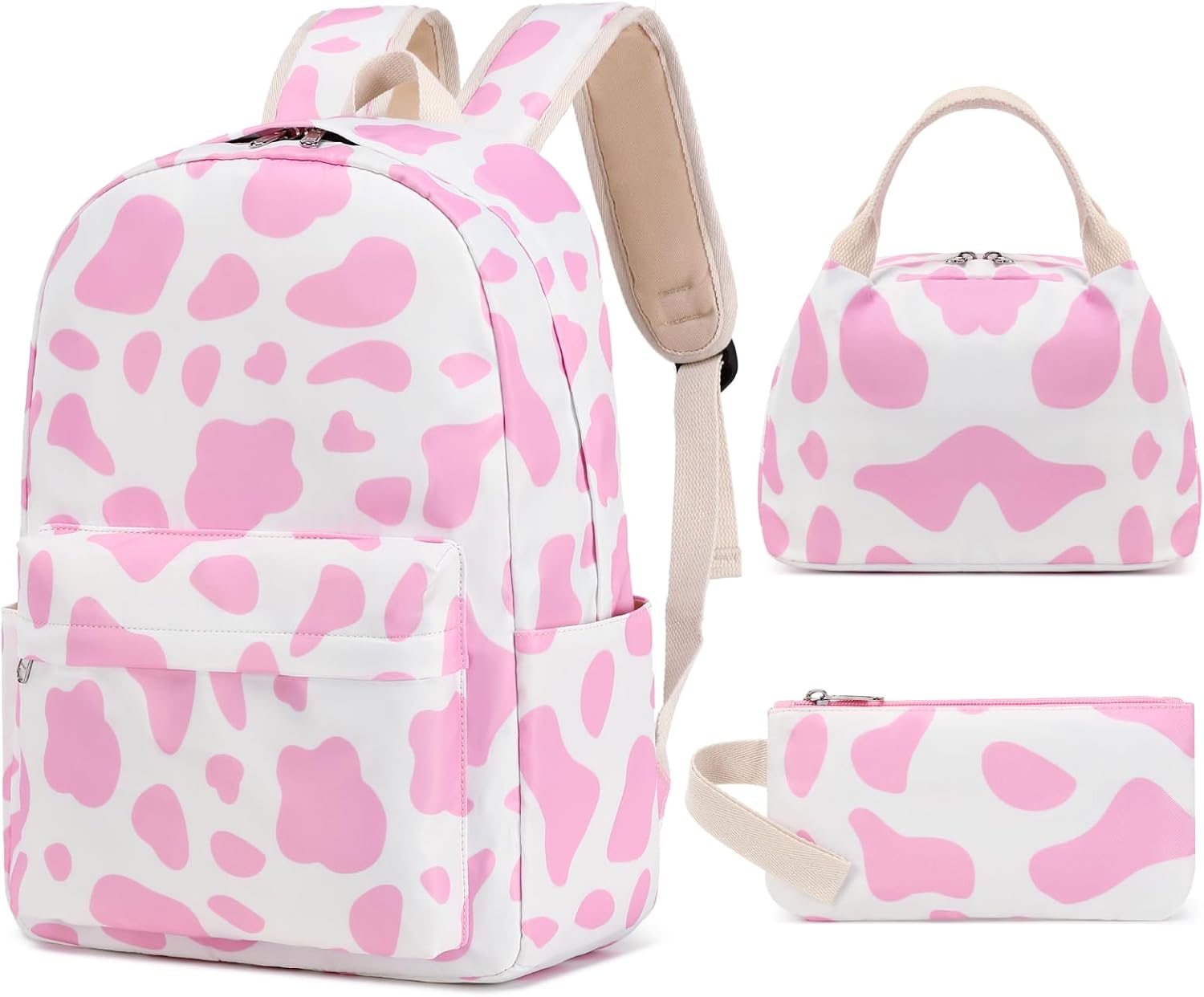 Sunborls Cute Cow Print Teen Girls Backpack Set Review