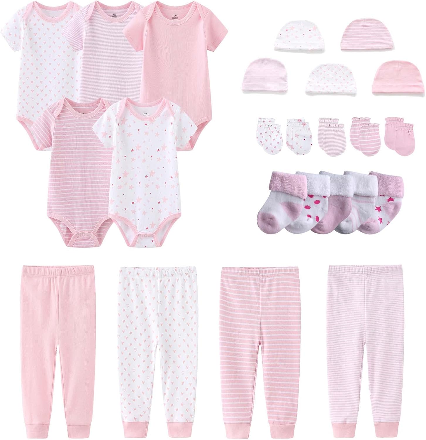 Newborn Layette Gift Set Bodysuits Pants for Baby Essentials