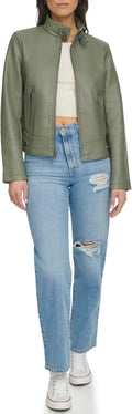 Levi's Women's Faux Leather Motocross Racer Jacket - Classic Fit