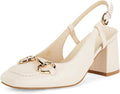Womens Slingback Block Heels with Buckle Strap - Comfortable 2.56in
