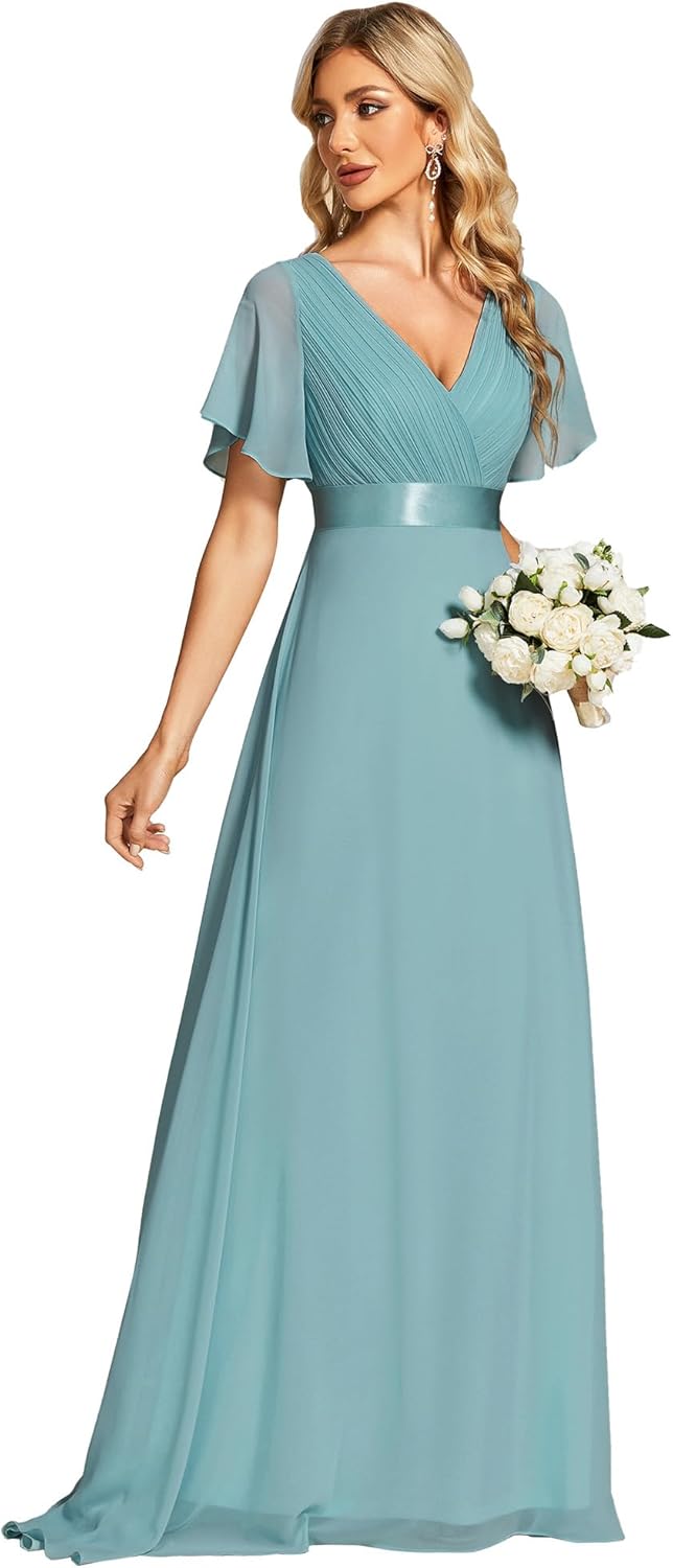 Elegant Floor Length Chiffon Bridesmaid Dress for All Occasions
