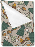 Cozy Campfire Baby Blanket, Soft Flannel Fleece