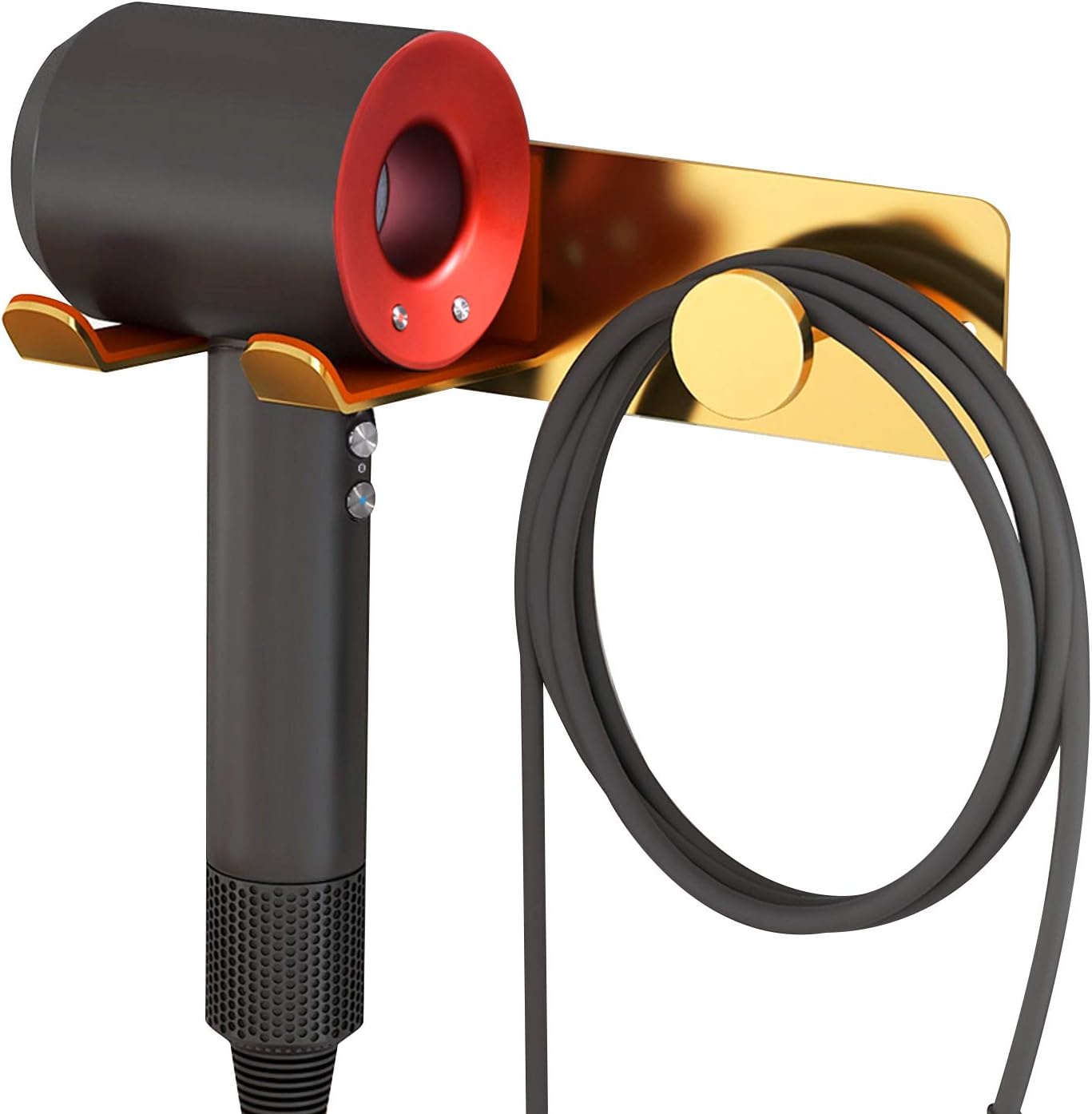 Wall Mount Hair Dryer Rack for Dyson Supersonic - Gold