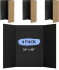 36 x 48 in Trifold Poster Board 4 Pack - Large Black Presentation