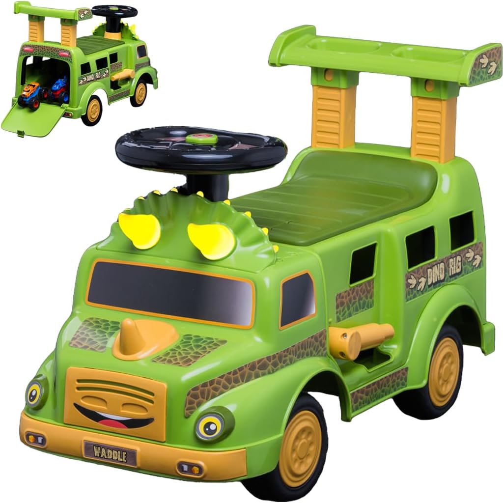 WADDLE Dinosaur Toys for Kids - Interactive Ride On Cars