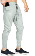 BROKIG Mens Lightweight Gym Jogger Pants - Tapered (Style BWMF)