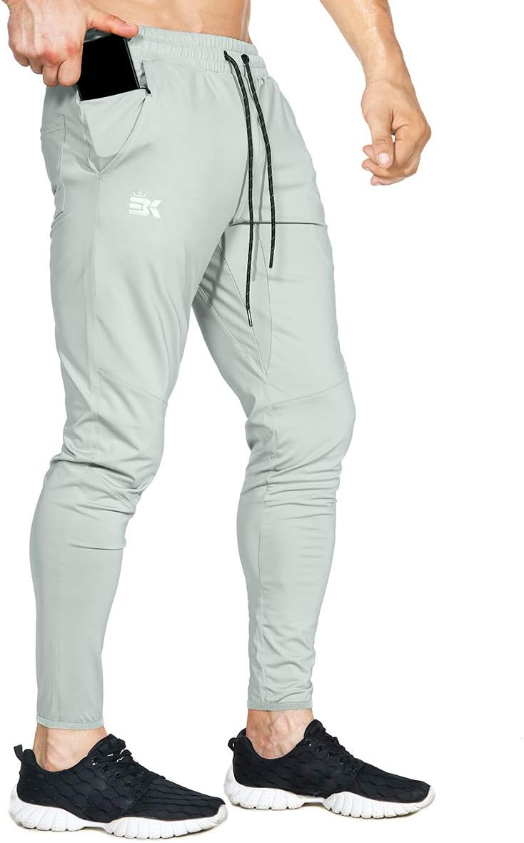 BROKIG Mens Lightweight Gym Jogger Pants for Active Lifestyle