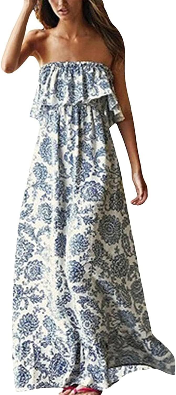 ZMPSIISA Women's Summer Off The Shoulder Maxi Dress Review