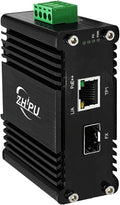 Industrial 90w POE Media Converter with Gigabit RJ45 and SFP - Robust