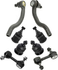 TRQ Front Steering & Suspension Kit Ball Joint Tie Rod for 2004-08 TSX