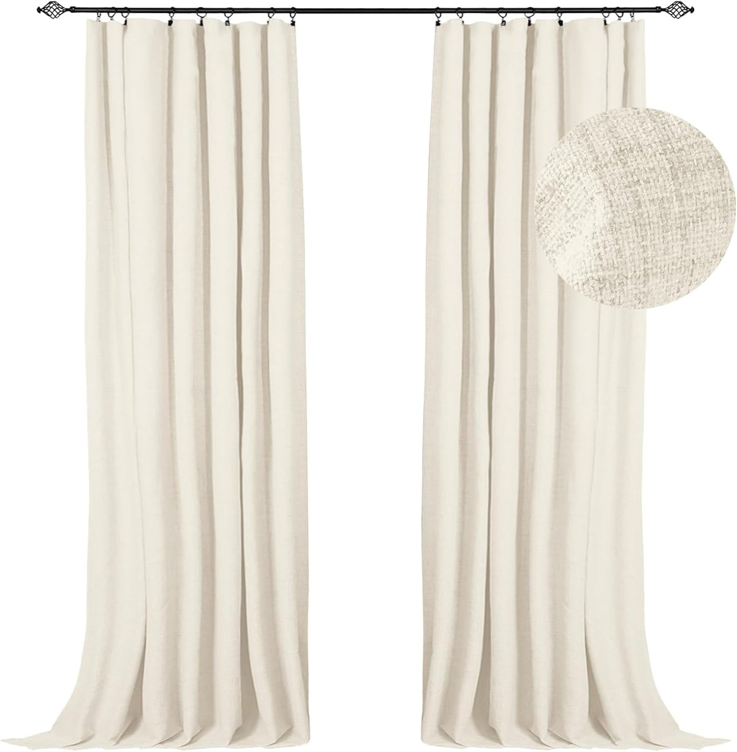100% Blackout Shield Blackout Curtains for Bedroom 96 in Length