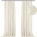 100% Blackout Shield Full Blackout Curtains 84 in Length - Cream