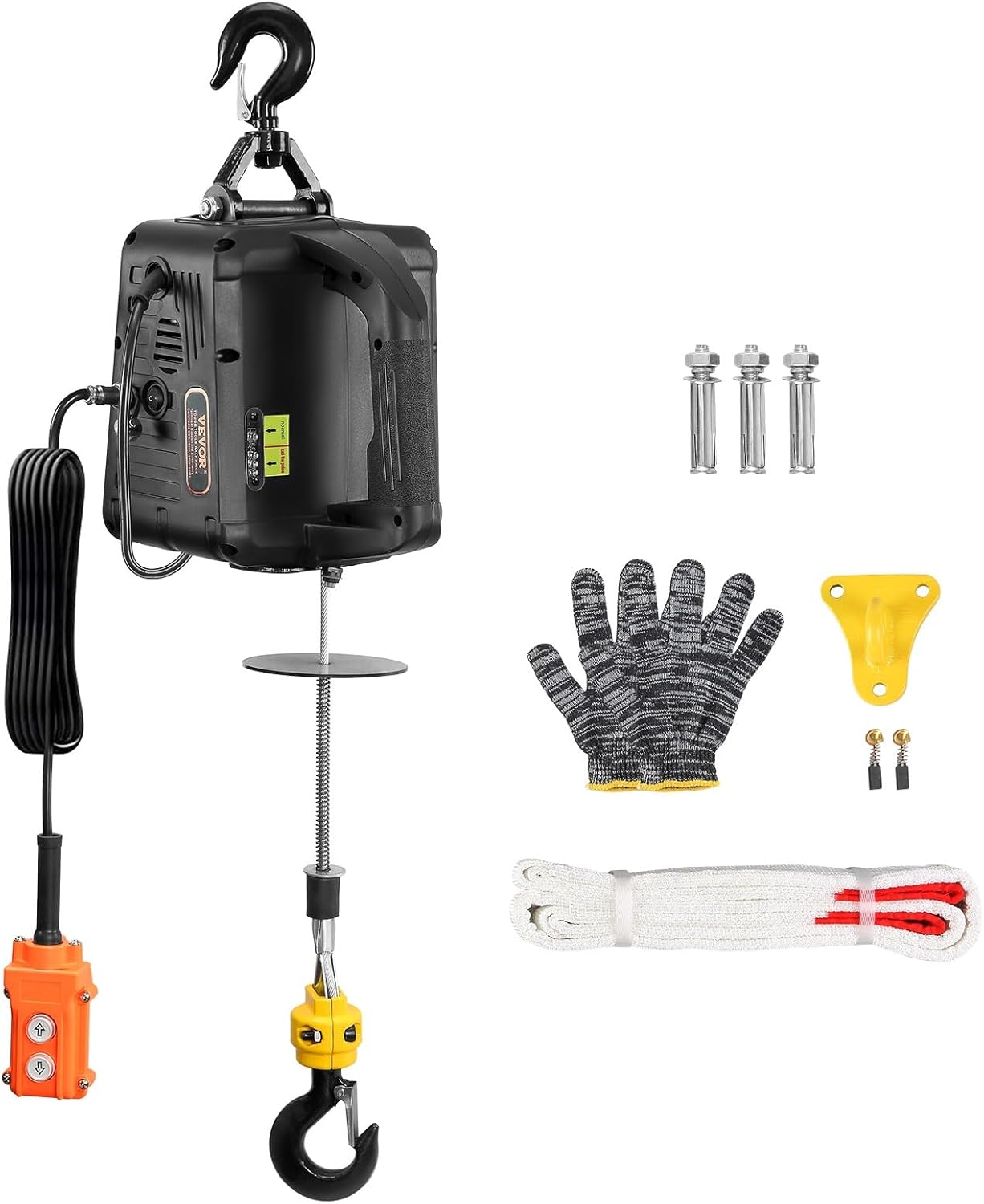VEVOR 2-in-1 Electric Hoist Winch - 1100 lbs Capacity