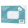 Plexiglass Sheets 24x36 3 Pack 0.04 in Clear Acrylic - Easy to Cut