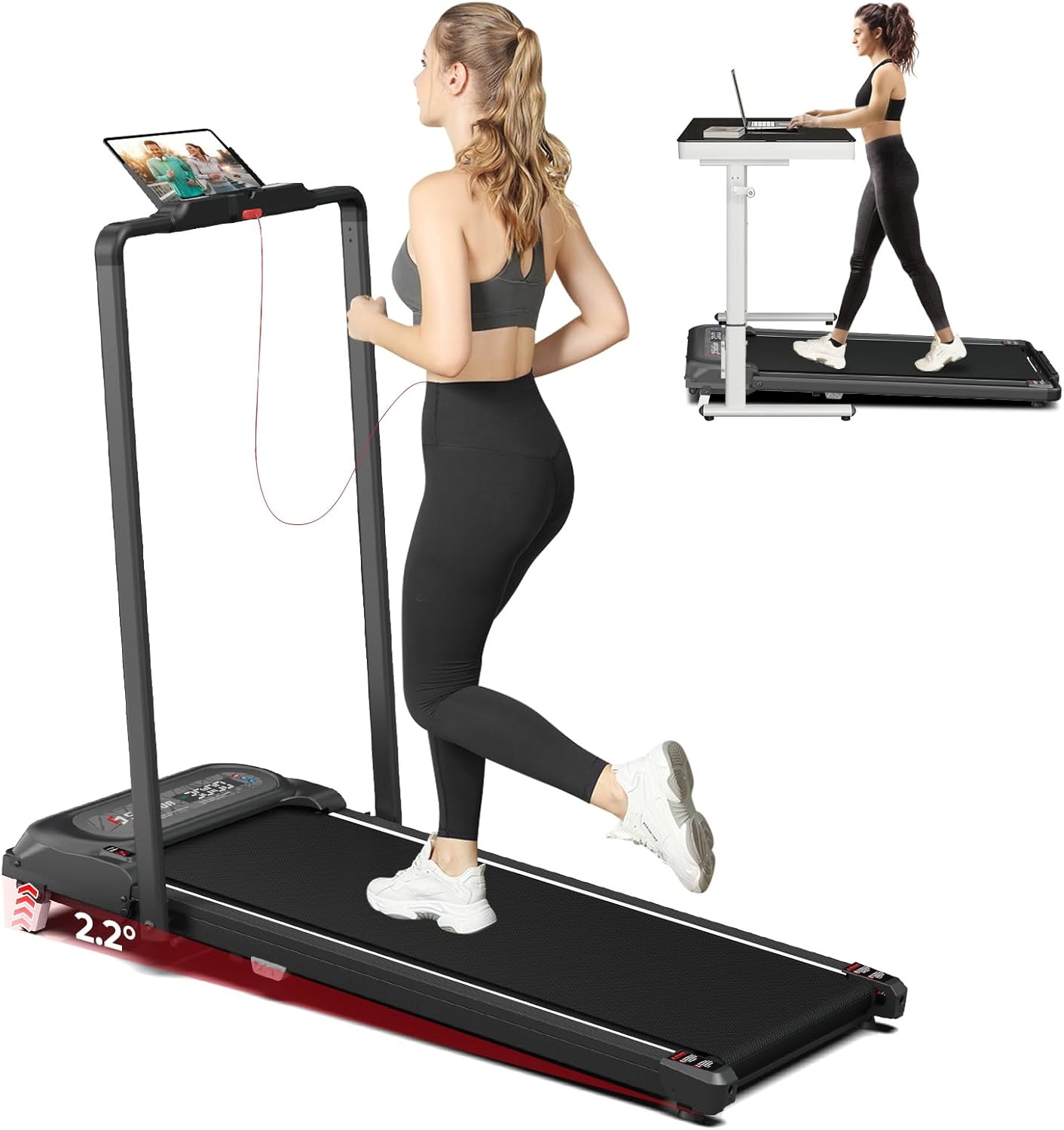 SubSun 3-in-1 Folding Treadmill - Compact & Powerful