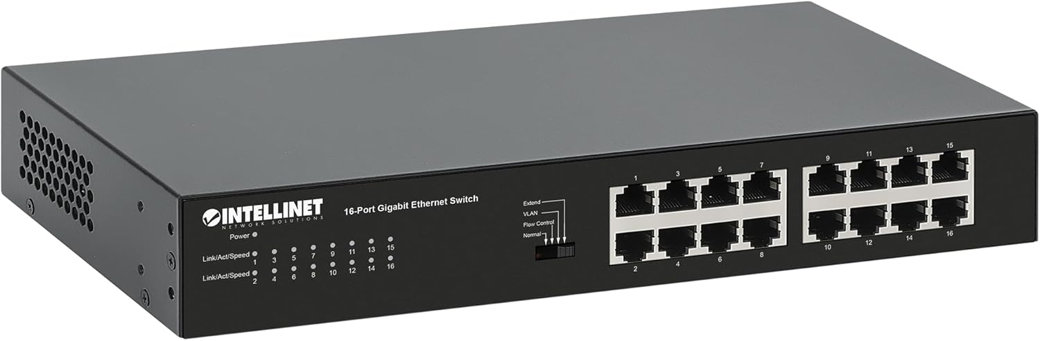 Intellinet 16 Port Gigabit Ethernet Switch for Networking Needs