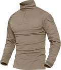 Men's Tactical 1/4 Zip Long Sleeve Shirt for Work - Breathable Comfort