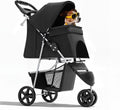 Magshion 3-Wheel Pet Stroller for Small & Medium Pets - Travel Ready