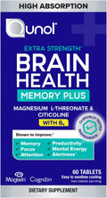 Qunol Brain Health Memory Plus with B6, Citicoline & Magnesium