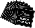 Classy Please Watch Your Step Signs - Set of 10 for Safety Awareness