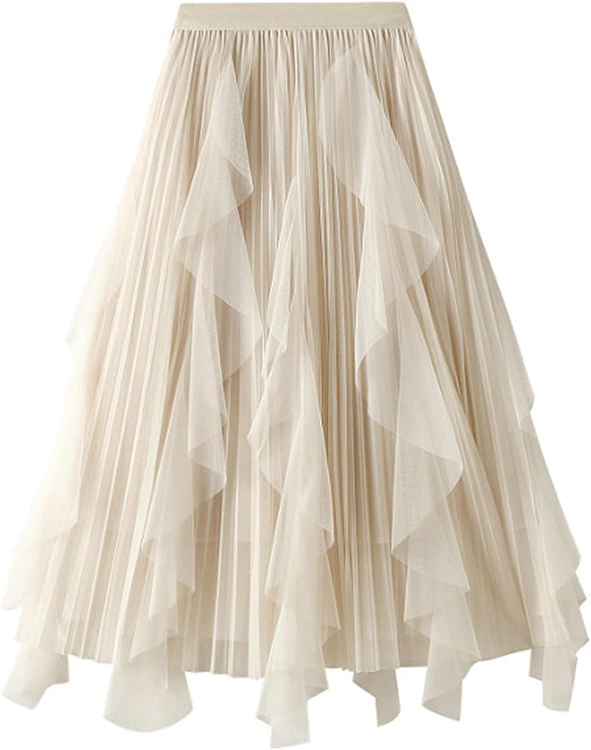 Dirholl Women's A-Line Fairy Patterned Midi Skirt for Parties