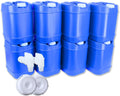 5-Gallon Stackable Water Storage Containers - 8 Pack (40 Gallon)