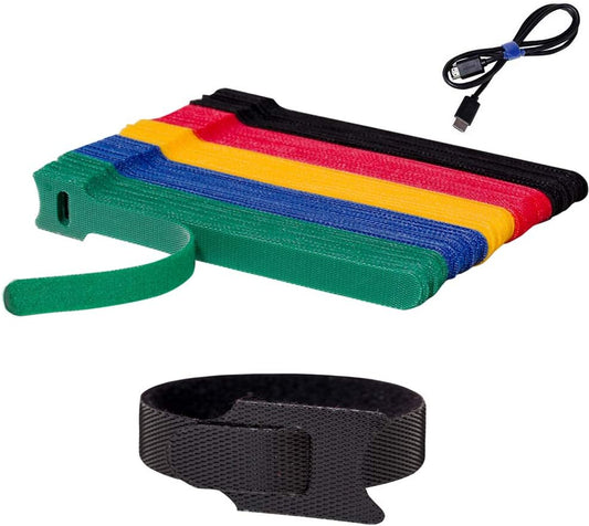 100 PCS Reusable 6 Cable Ties - Cord Management Master