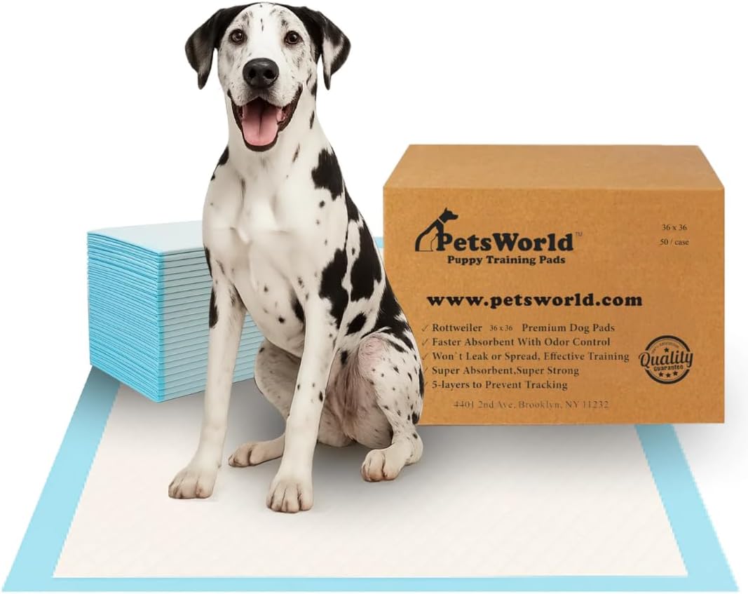 PETSWORLD Giant Dog Potty Pads for Easy Indoor Training