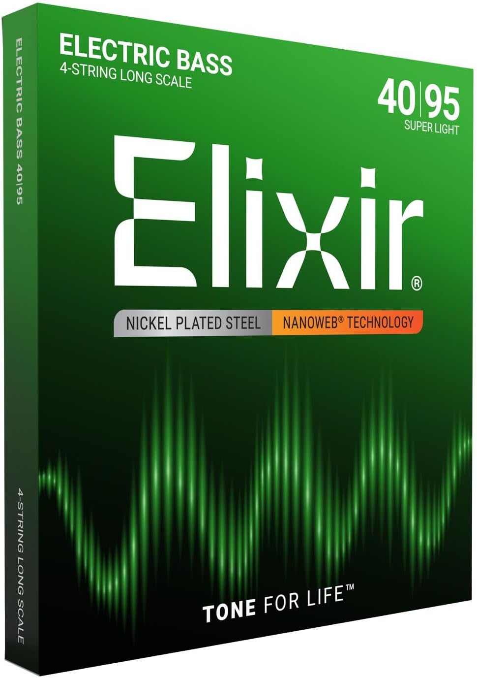 Elixir Strings Nickel Plated Steel Bass Strings for Clarity