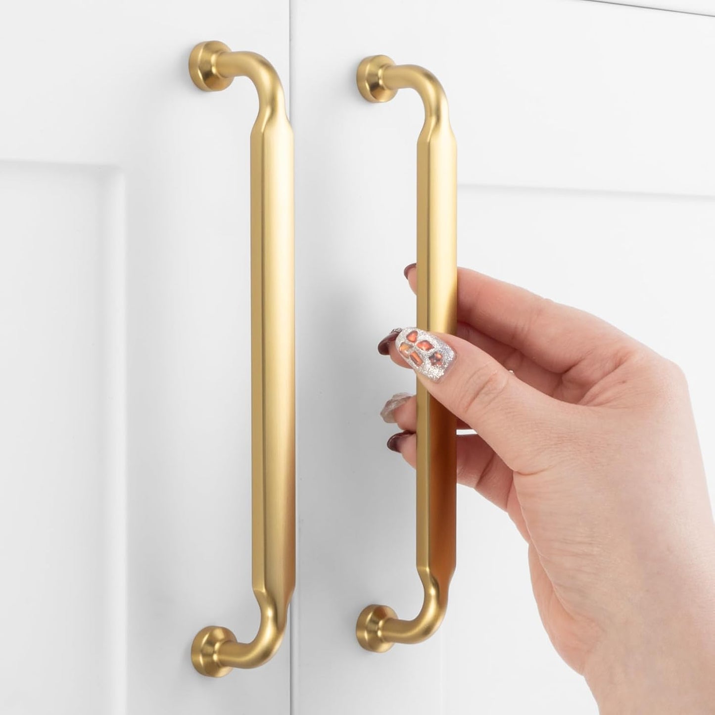 Brushed Gold Cabinet Pulls for Kitchen and Bathroom Upgrade