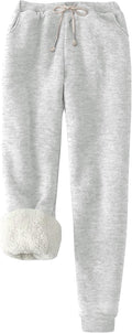 Flygo Women's Winter Warm Fleece Joggers Pants Sherpa Lined - Cozy 2